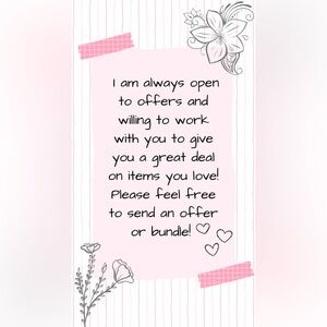 Send Offers or Bundles for Great Deals! 💗